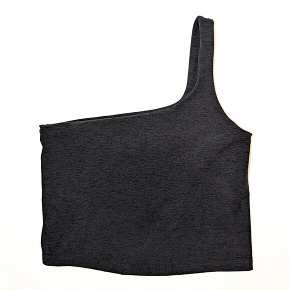 Beyond Yoga | Spacedye One Shoulder Cropped Tank Darkest Night | Size Small - Picture 5 of 10